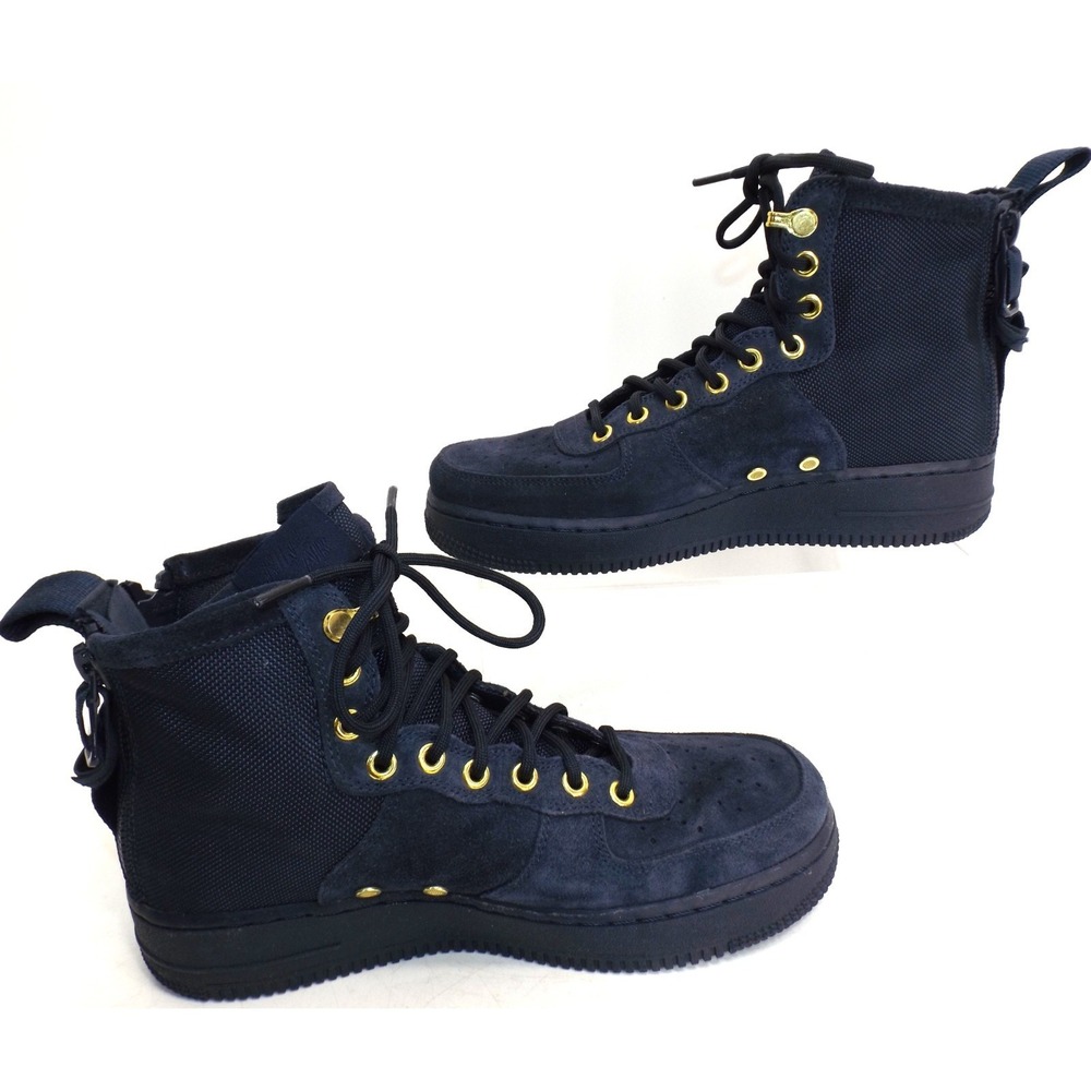 Nike SF AFl High Men's Navy/ Gold Goddess of Victory - Men's size 7.5 - Picture 4 of 13
